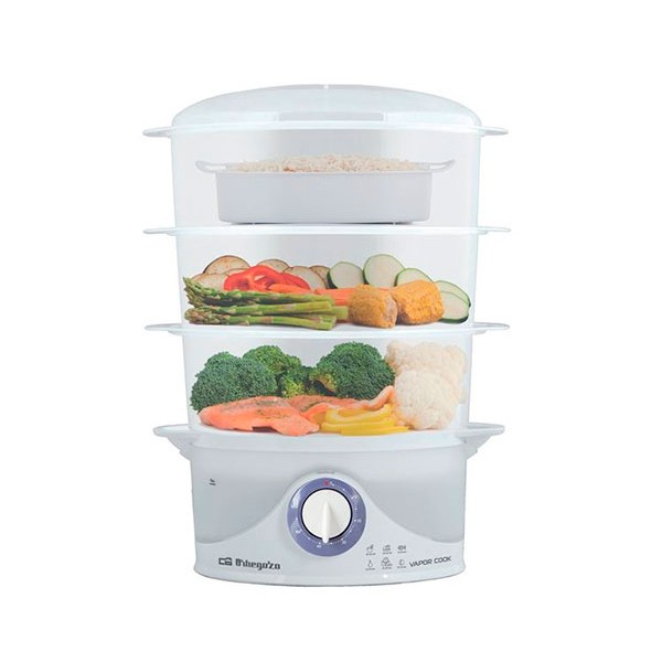 Orbegozo co4015 cocedor al vapor 3 recipientes 9l 800w libre de bpa