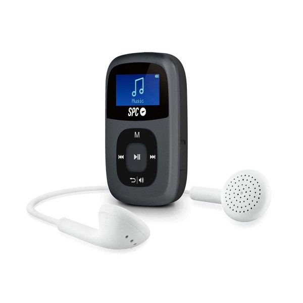 Spc 8648n negro reproductor mp3 8gb radio fm pantalla iluminada clip de fácil transporte