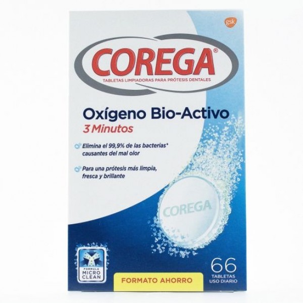 Corega Oxígeno Bioactivo 108 Tabletas Promo