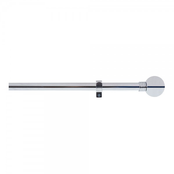 Kit barra cortina anillo cromo extensible de 160 - 300 cm