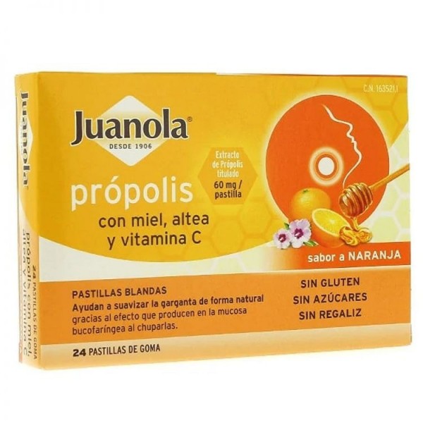 Juanola Pastillas Blandas Própolis Miel Altea Vitamina C Sabor Naranja 24 U