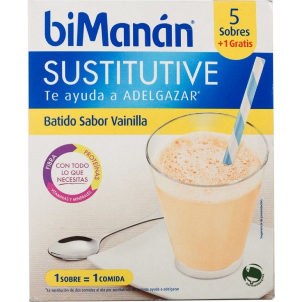 Bimanan Batido Vainilla 55 gr X 6 Sobres