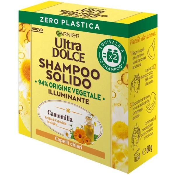 Garnier ultra-dolce champu solido camomilla 60gr