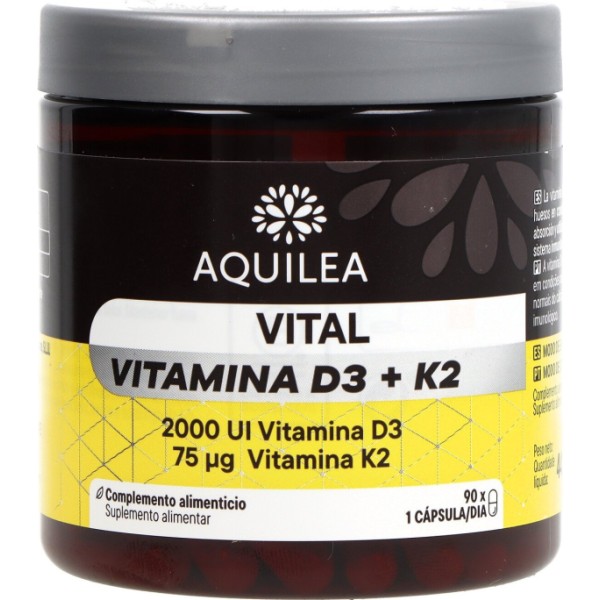 Aquilea Vitals Vitamina D3 + K2 90 Capsulas