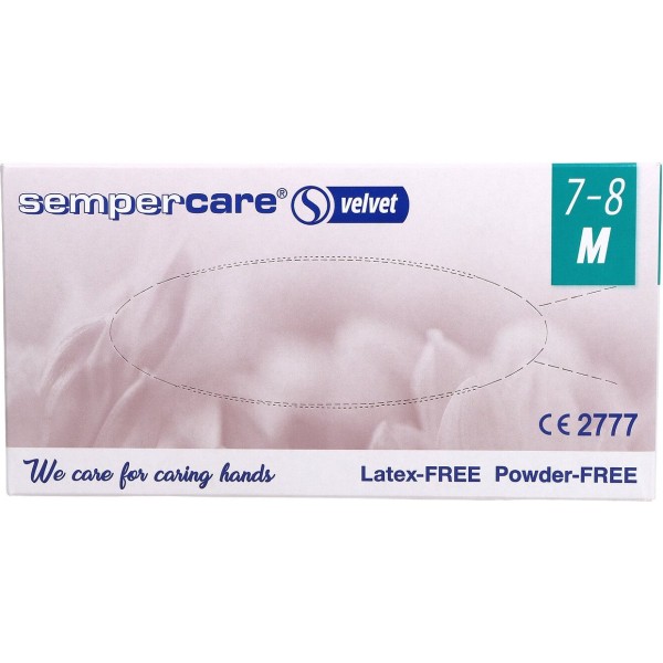 Sempercare Guantes de Nitrilo Sin Látex Talla 7-8 m 200 Unidades