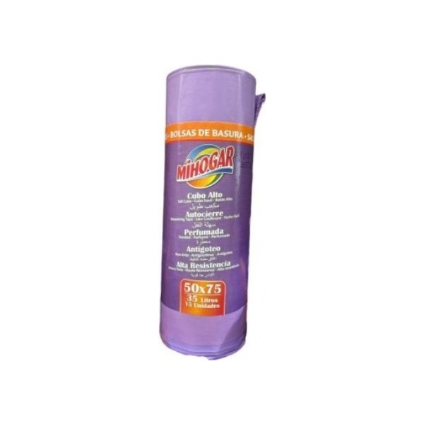 Mihogar bolsas basura cubo alto 35L 15ud