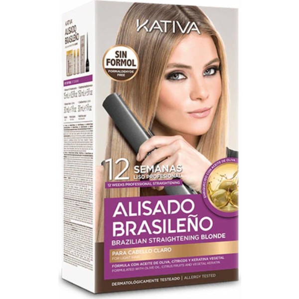 Kativa sin formol alisado brasileño cabello claro 309gr