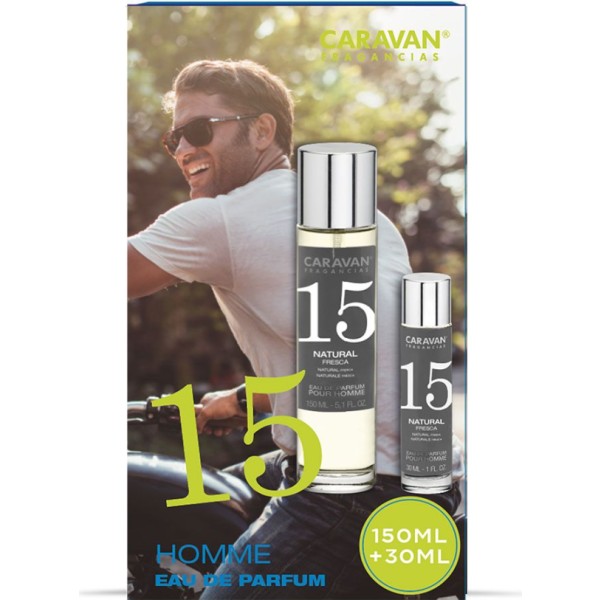 Estuche eau de parfum caravan nº 15, 150 + 30 ml señor